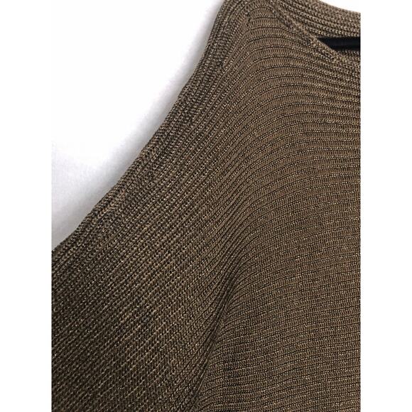 Lauren Ralph Lauren Women's 3X Metallic Rib-Knit Boat Neck Sweater Green NEW - Picture 3 of 6